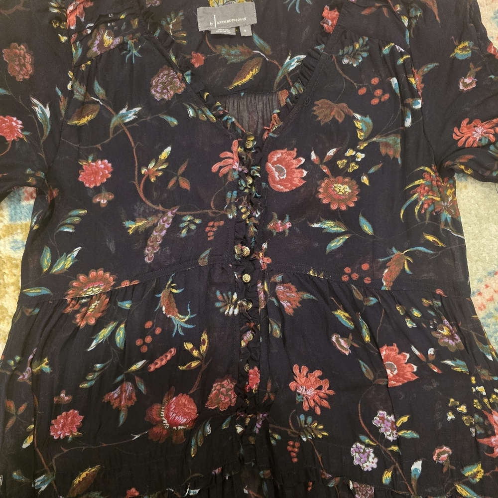 Anthropologie Floral Tunic - Picture 6 of 10